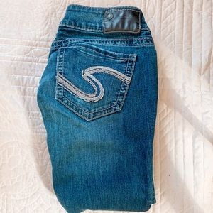 Suki silver slim boot cut jeans